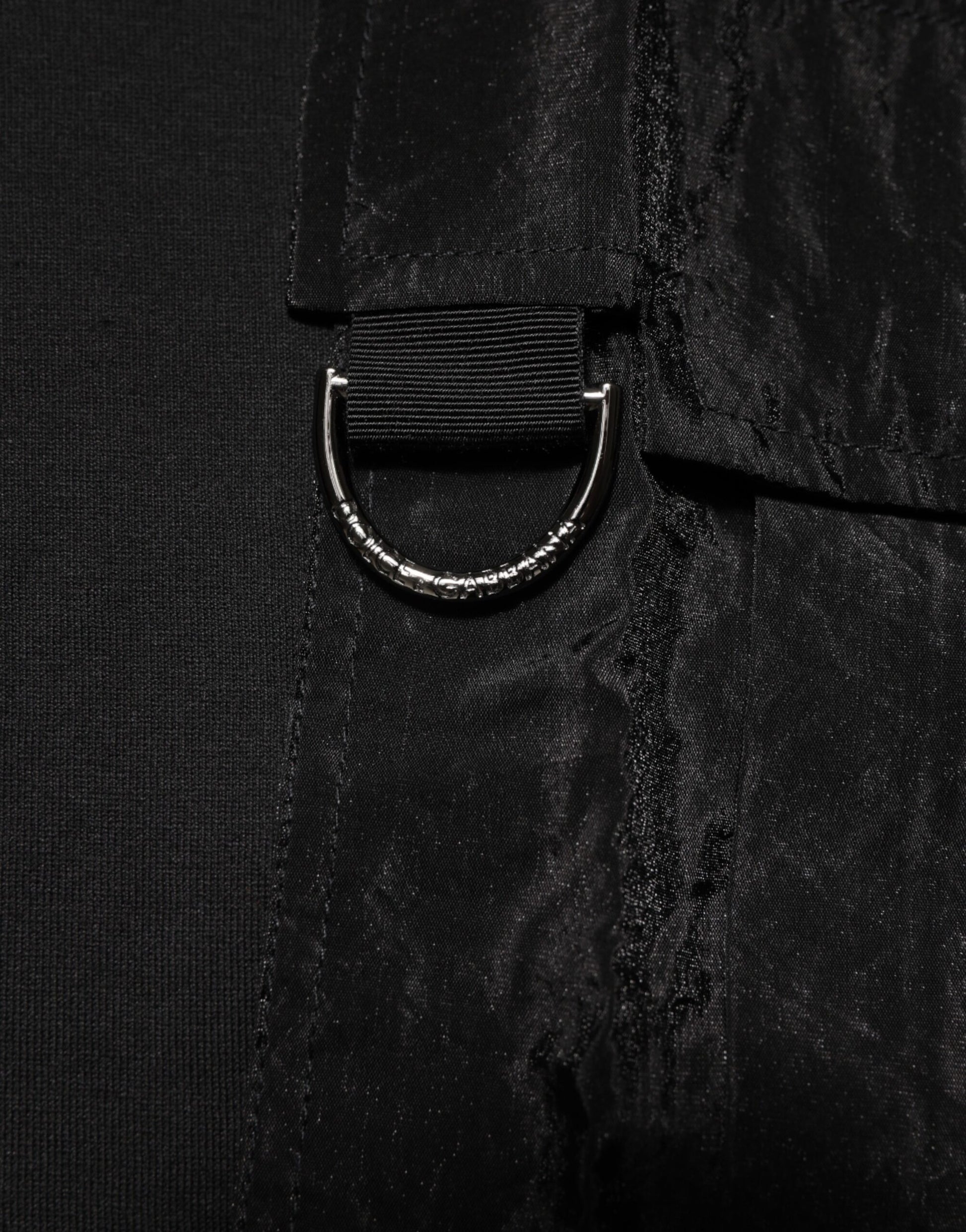 Dolce & Gabbana Black Cotton Embroidered DG Logo Pocket T-shirt