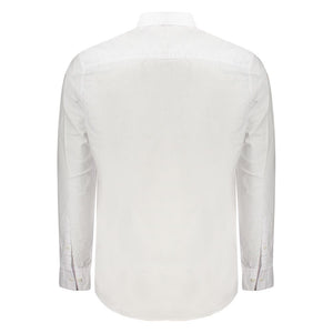 White Cotton Men Shirt
