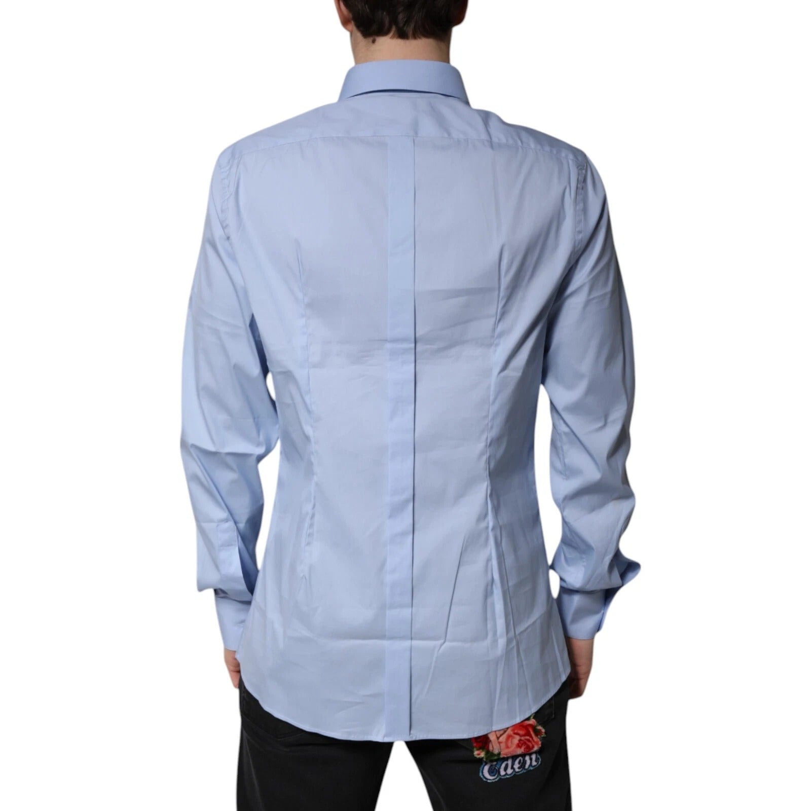 Light Blue Cotton GOLD Dress Formal Shirt