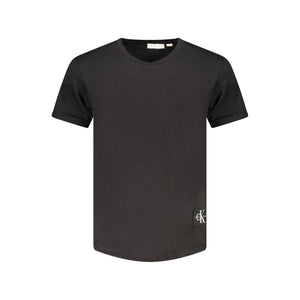 Black Cotton Men T-Shirt