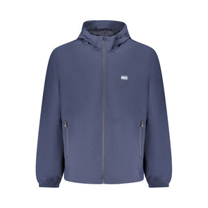 Blue Recycled Nylon Men's Jacket