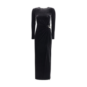 Embellished velvet midi Dress