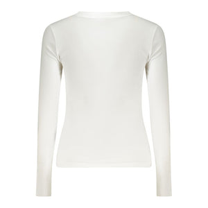 White Cotton Women T-Shirt