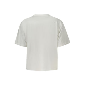White Cotton Women T-Shirt