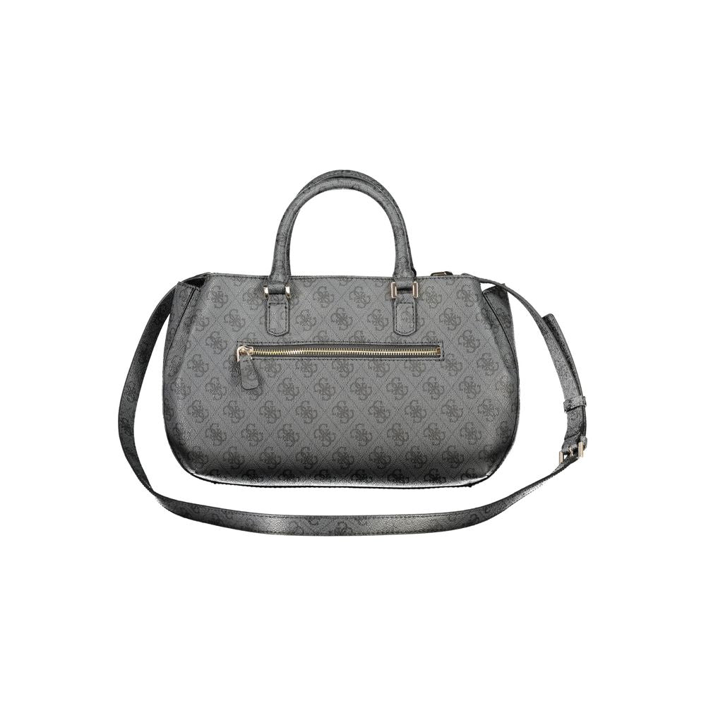 Black Polyethylene Women Handbag