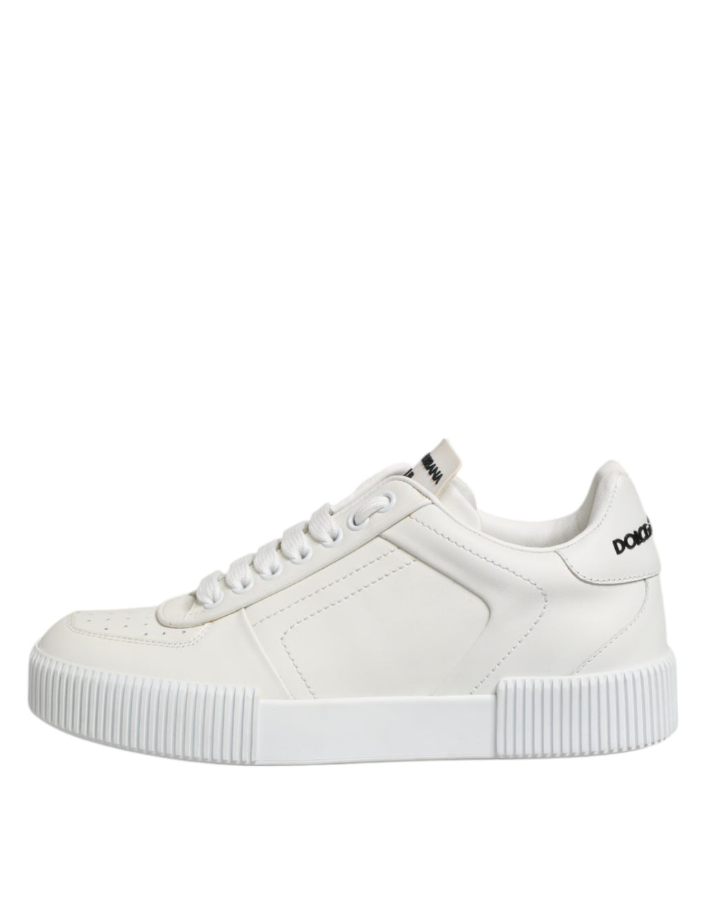 Dolce & Gabbana White Miami Leather Low Top Sneakers Shoes