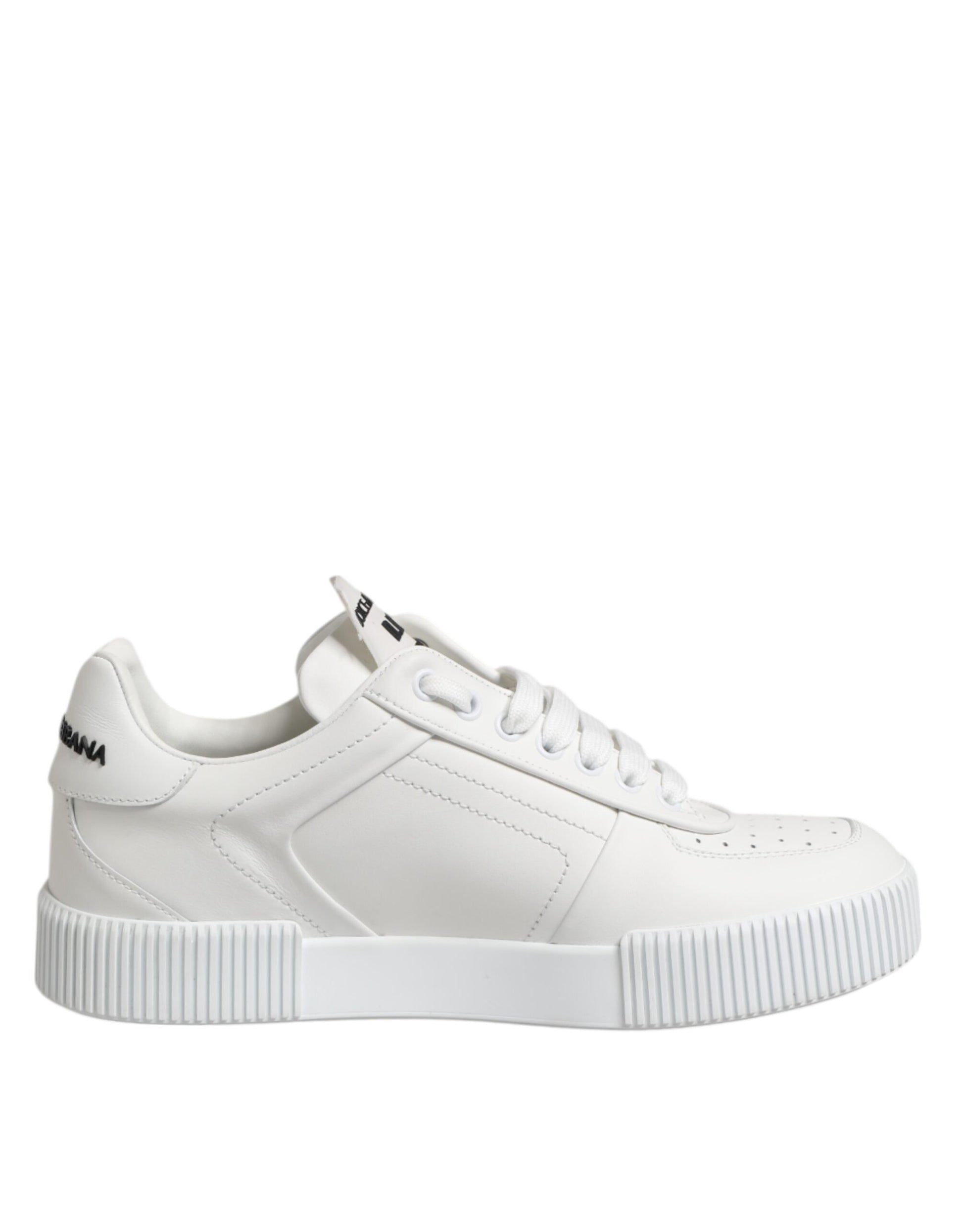 Dolce & Gabbana White Miami Leather Low Top Sneakers Shoes