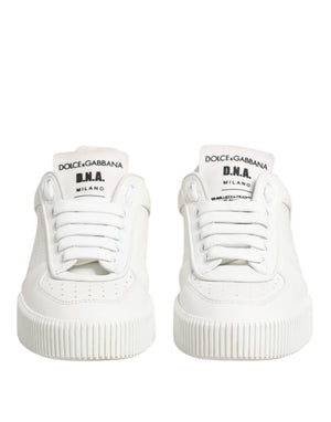 Dolce & Gabbana White Miami Leather Low Top Sneakers Shoes