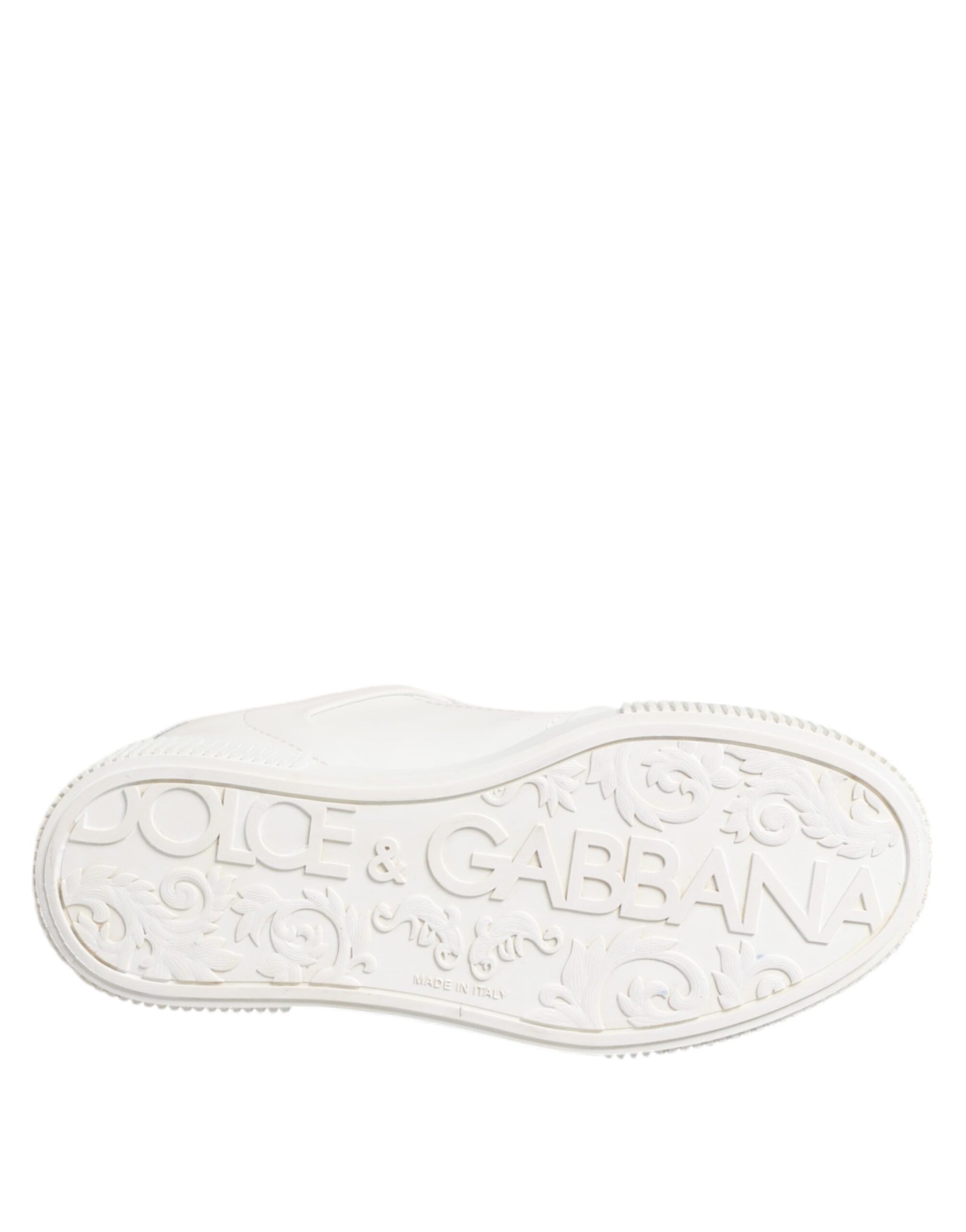 Dolce & Gabbana White Miami Leather Low Top Sneakers Shoes