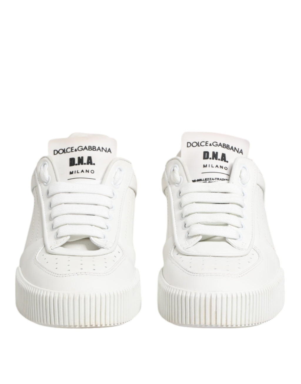 Dolce & Gabbana White Miami Leather Low Top Sneakers Shoes