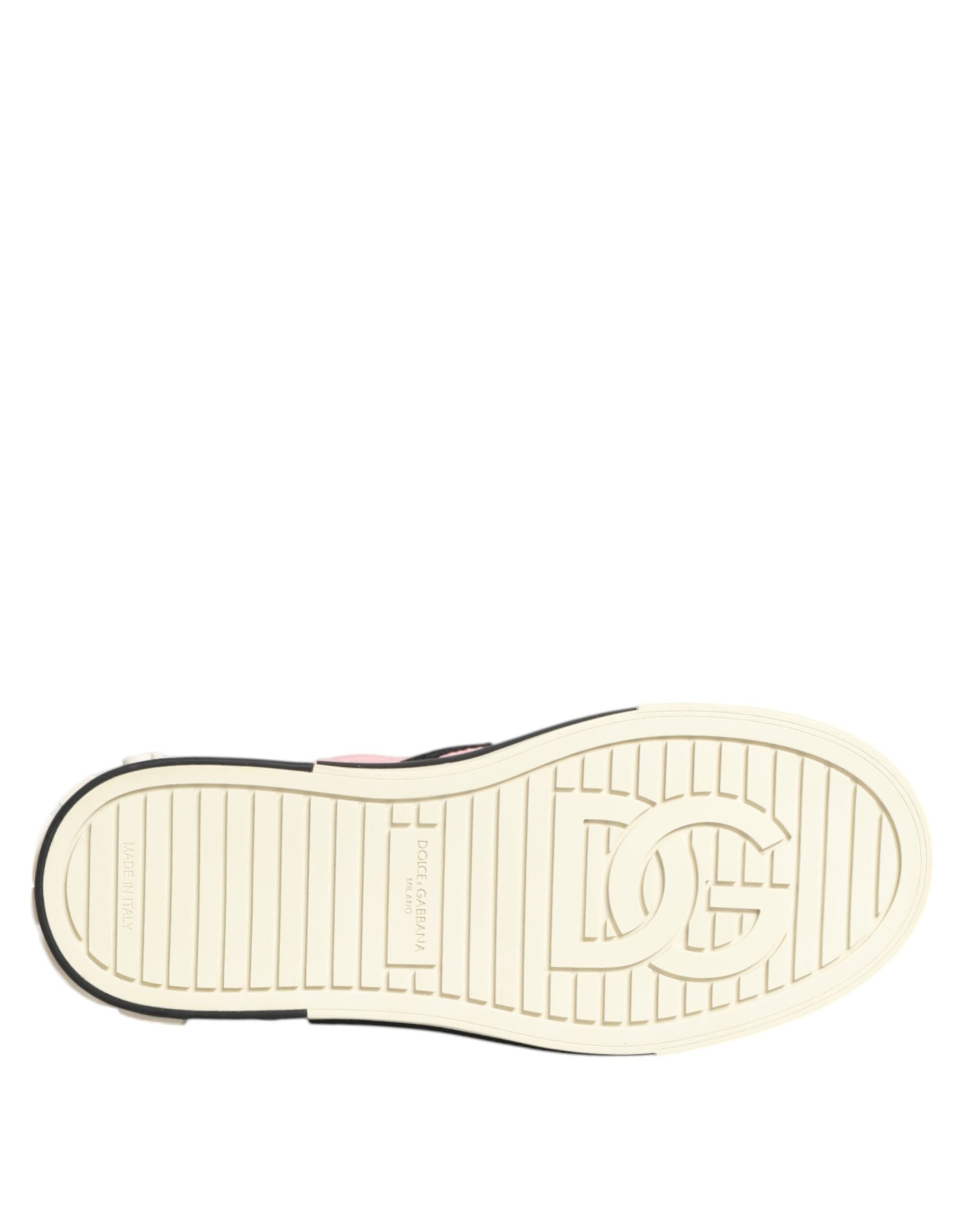 Dolce & Gabbana Pink Quilted Nylon Slip-On Sneaker Shoes