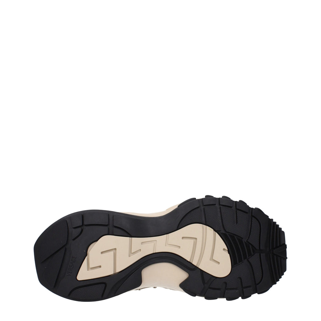 Beige Fabric Sneakers