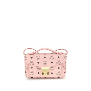 Handbag in printed faux leather