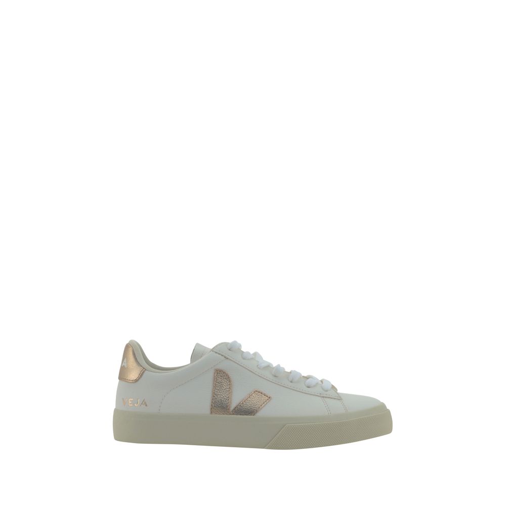 Veja White Calf Leather Bos Taurus Low Top Sneakers
