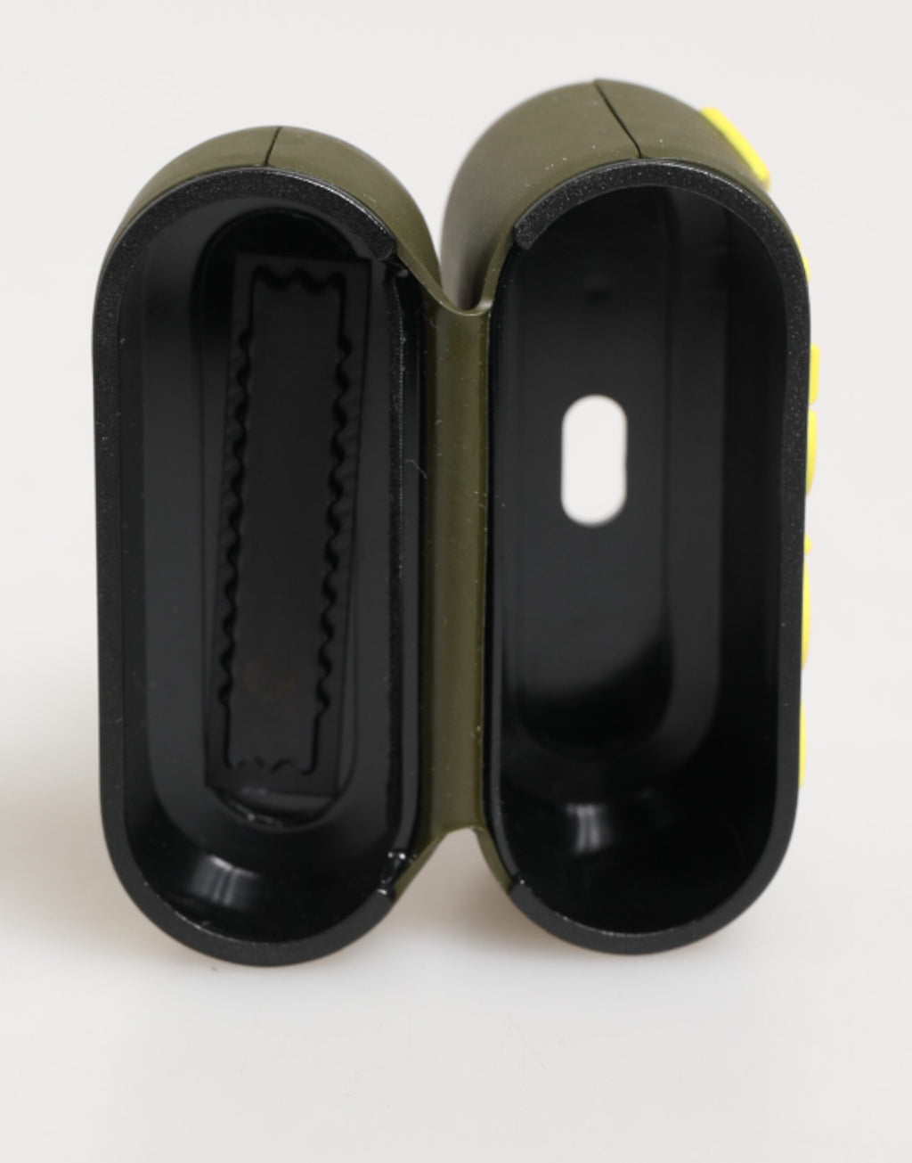 Dolce & Gabbana Army Green Rubber Logo Embossed Accessory  Airpods Case