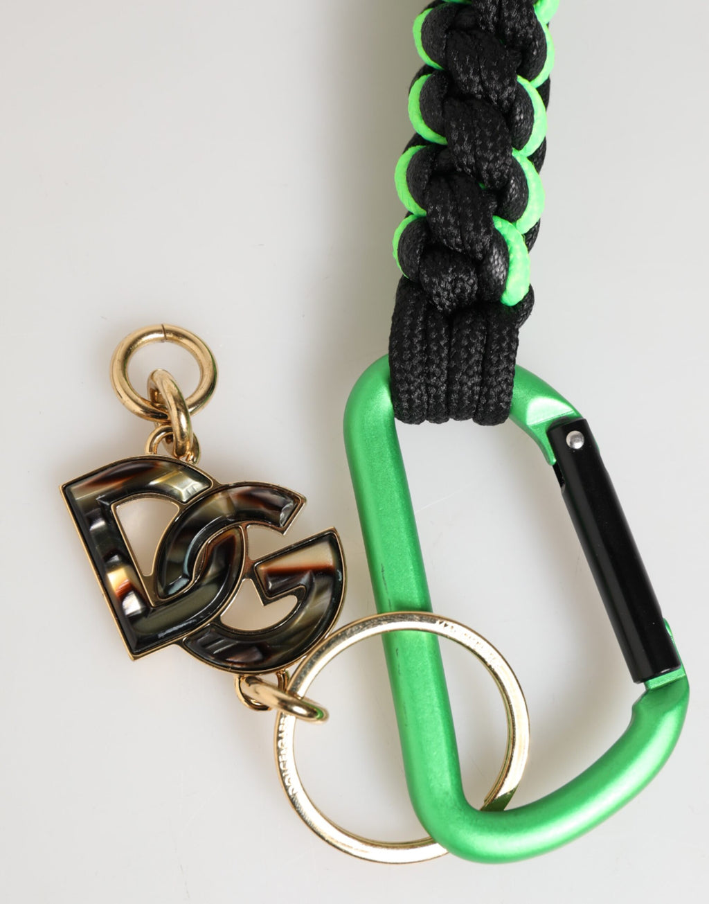 Dolce & Gabbana Polyester Multicolor Tape String DG Logo Keychain Keyring