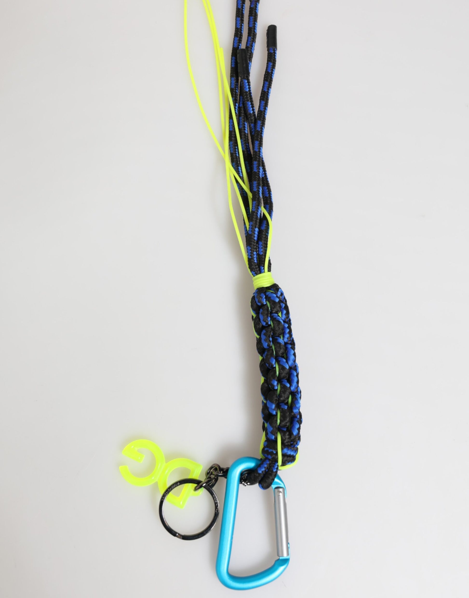 Dolce & Gabbana Multicolor Leather Tape String DG Logo Keychain Keyring