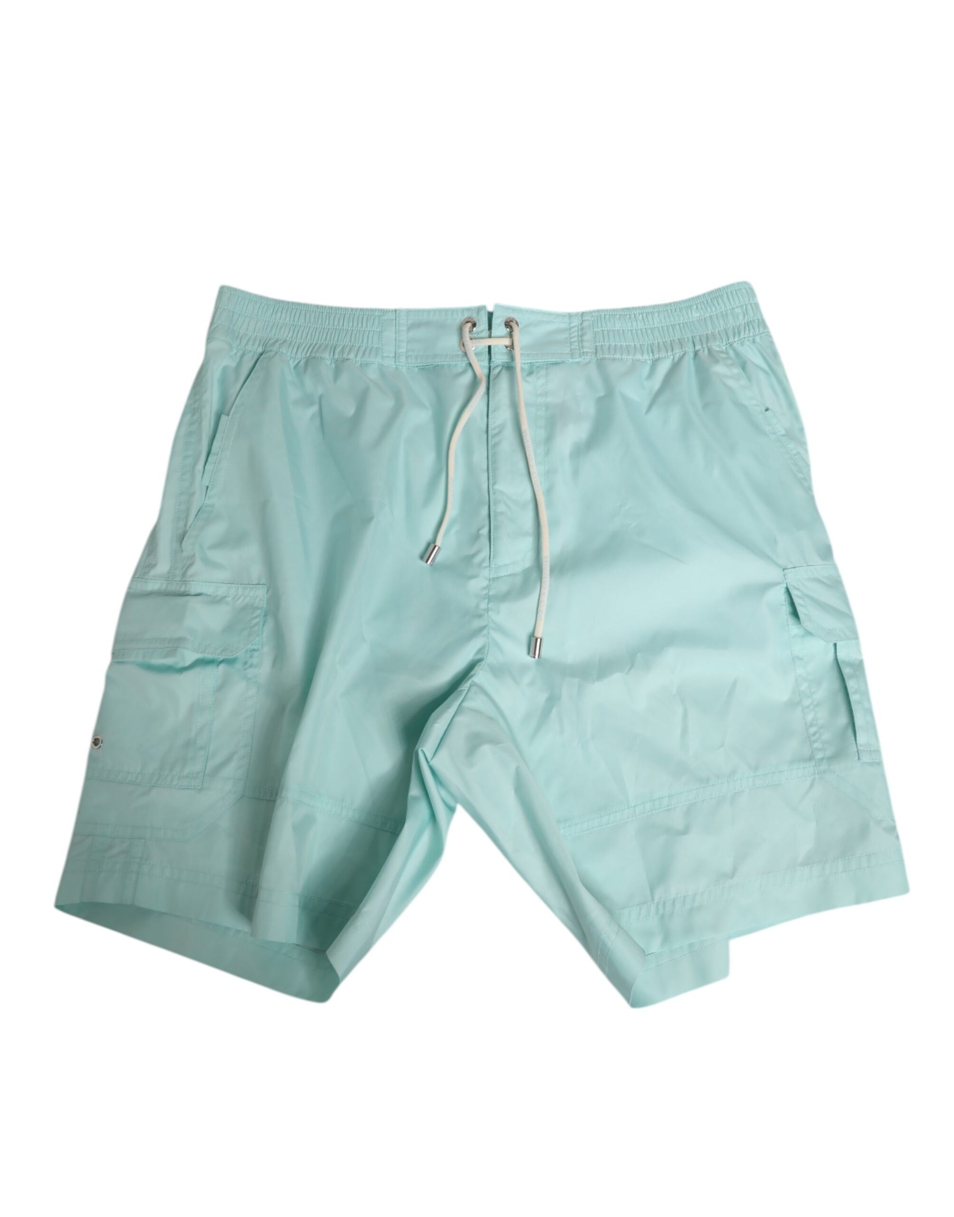 Dolce & Gabbana Aqua Blue Polyester Beachwear Men Shorts Swimwear