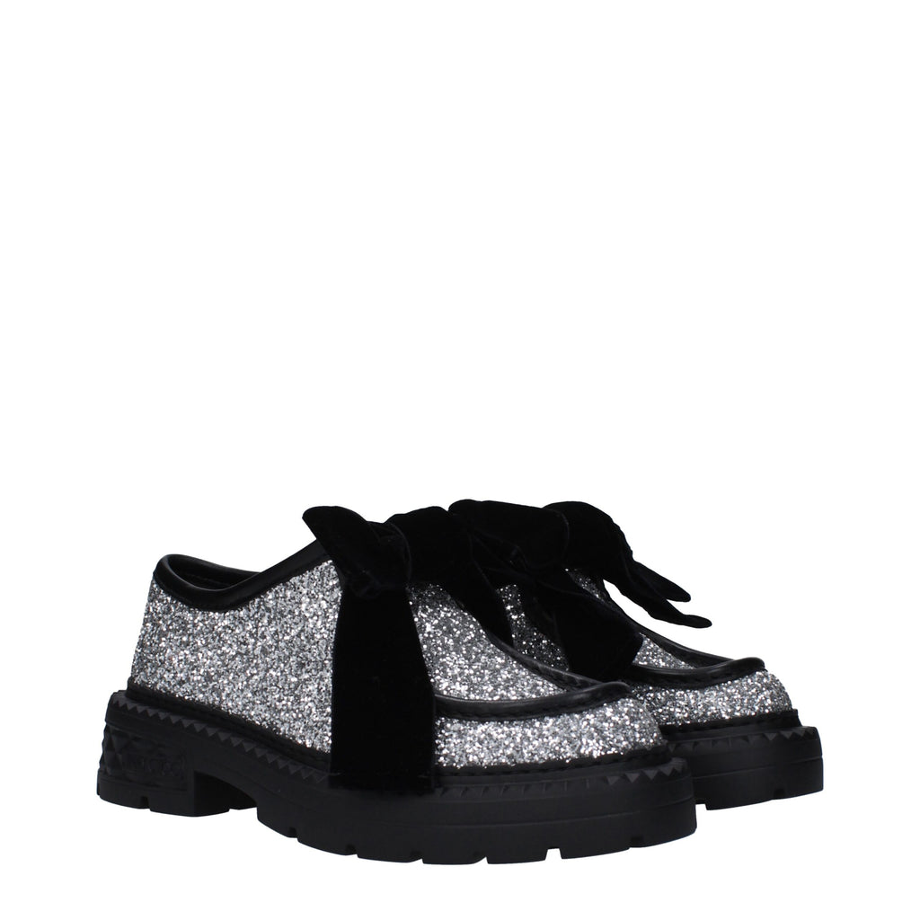 Gray Plastic Slip-On Loafers