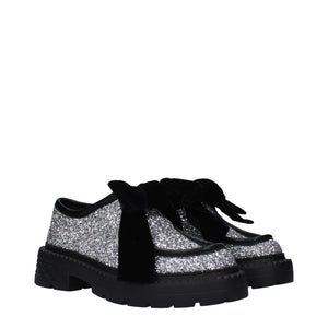 Gray Plastic Slip-On Loafers