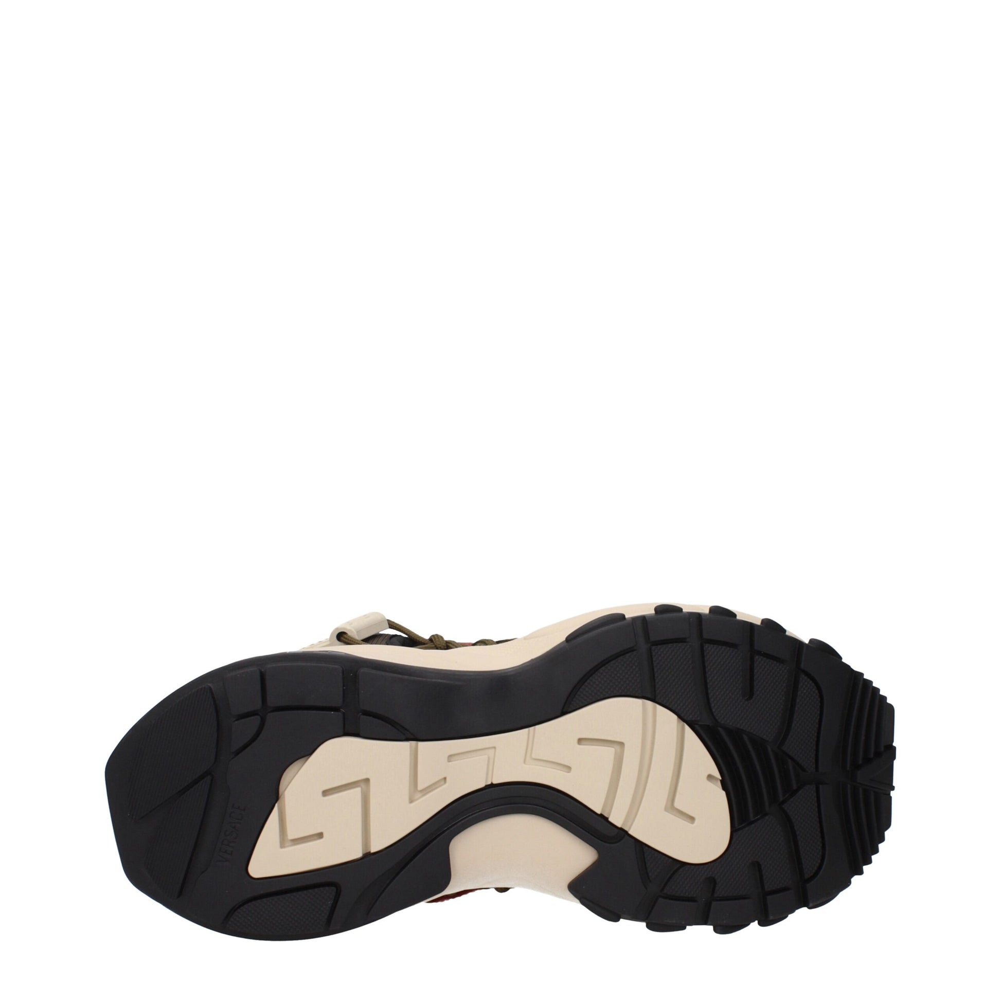 Beige Leather Athletic Sneakers