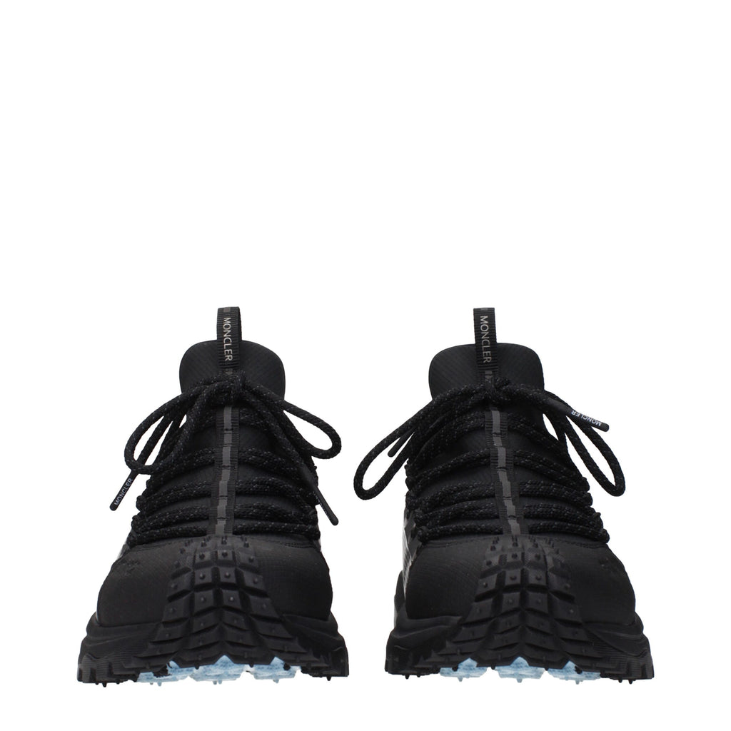 Black Fabric Athletic Sneakers