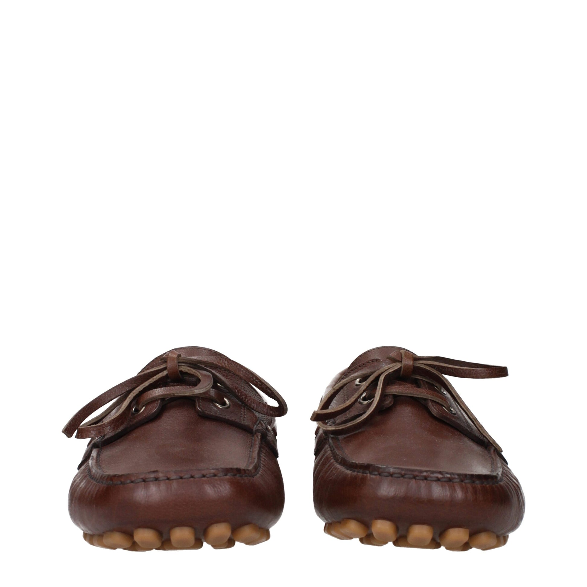Brown Leather Slip-On Loafers