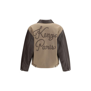 Wool and leather college Jacket