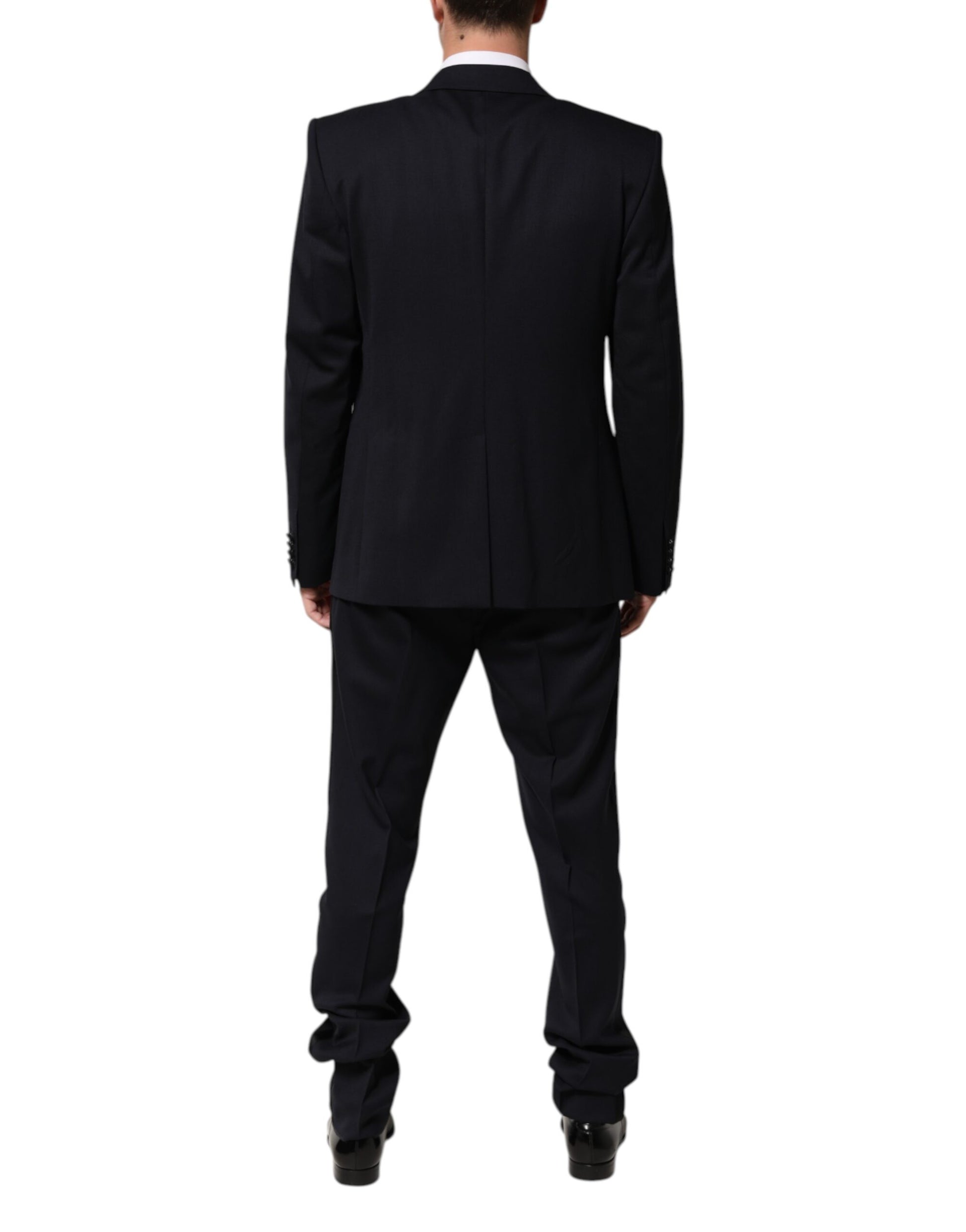 Dolce & Gabbana Black 3 Piece Wool Silk Blend Suit SICILIA