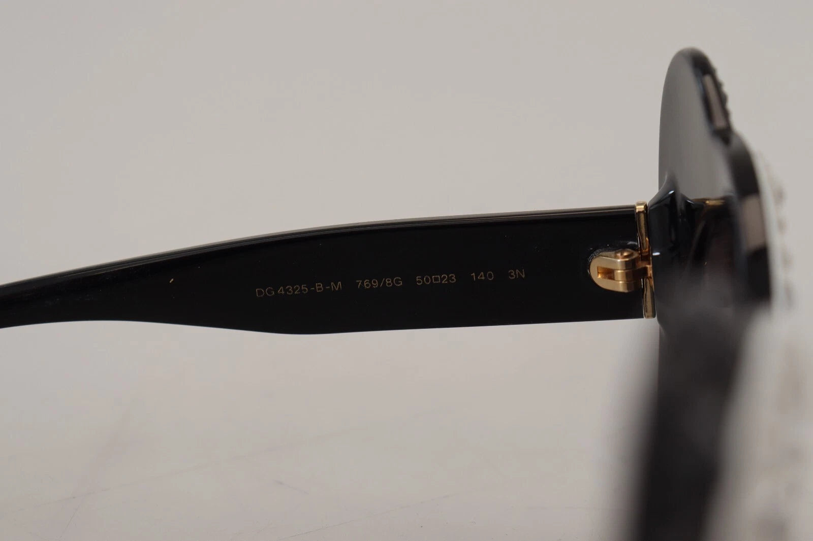 Dolce & Gabbana DG4325BM White Black Acetate Crystal Shades Sunglasses