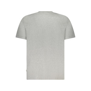 Gray Cotton Men T-Shirt