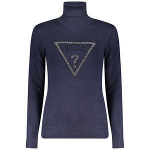 Blue Viscose Women Sweater