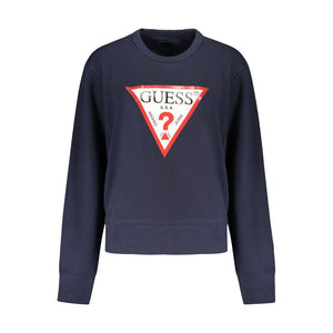 Blue Cotton Women Sweater