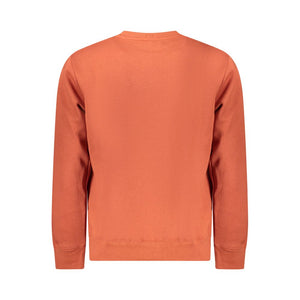 Orange Cotton Men Sweater