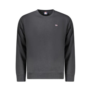 Black Cotton Men Sweater