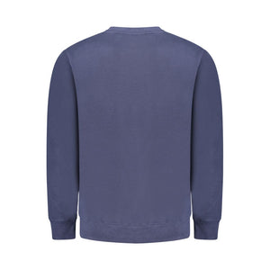 Blue Cotton Men Sweater