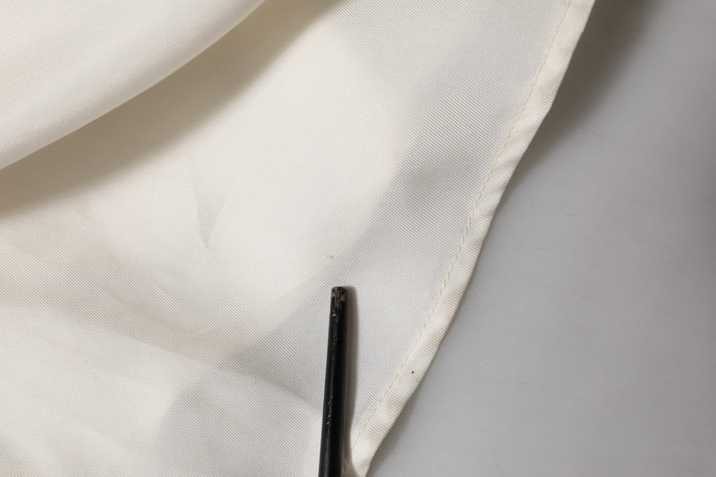 L'Autre Chose Ivory White Sleeveless Maxi Cupro Viscose Dress