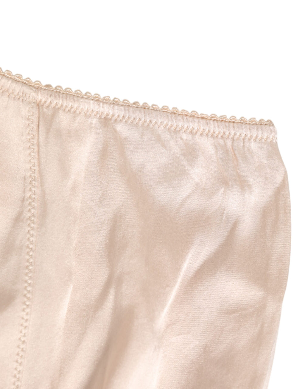 Dolce & Gabbana Beige Rosato Silk Satin High Waist Underwear
