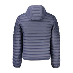 Blue Polyester Men's Jacket
