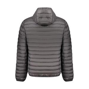 Black Polyester Men Jacket