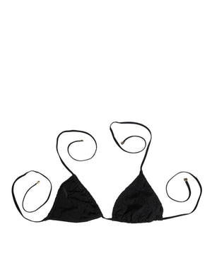 Dolce & Gabbana Black Embroidered Triangle Swimwear Underwear