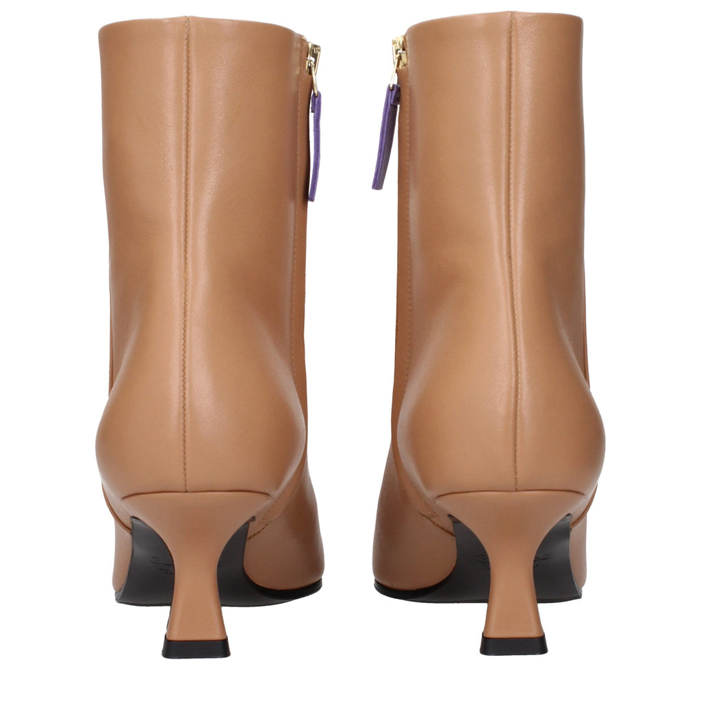 Brown Leather Ankle Boots