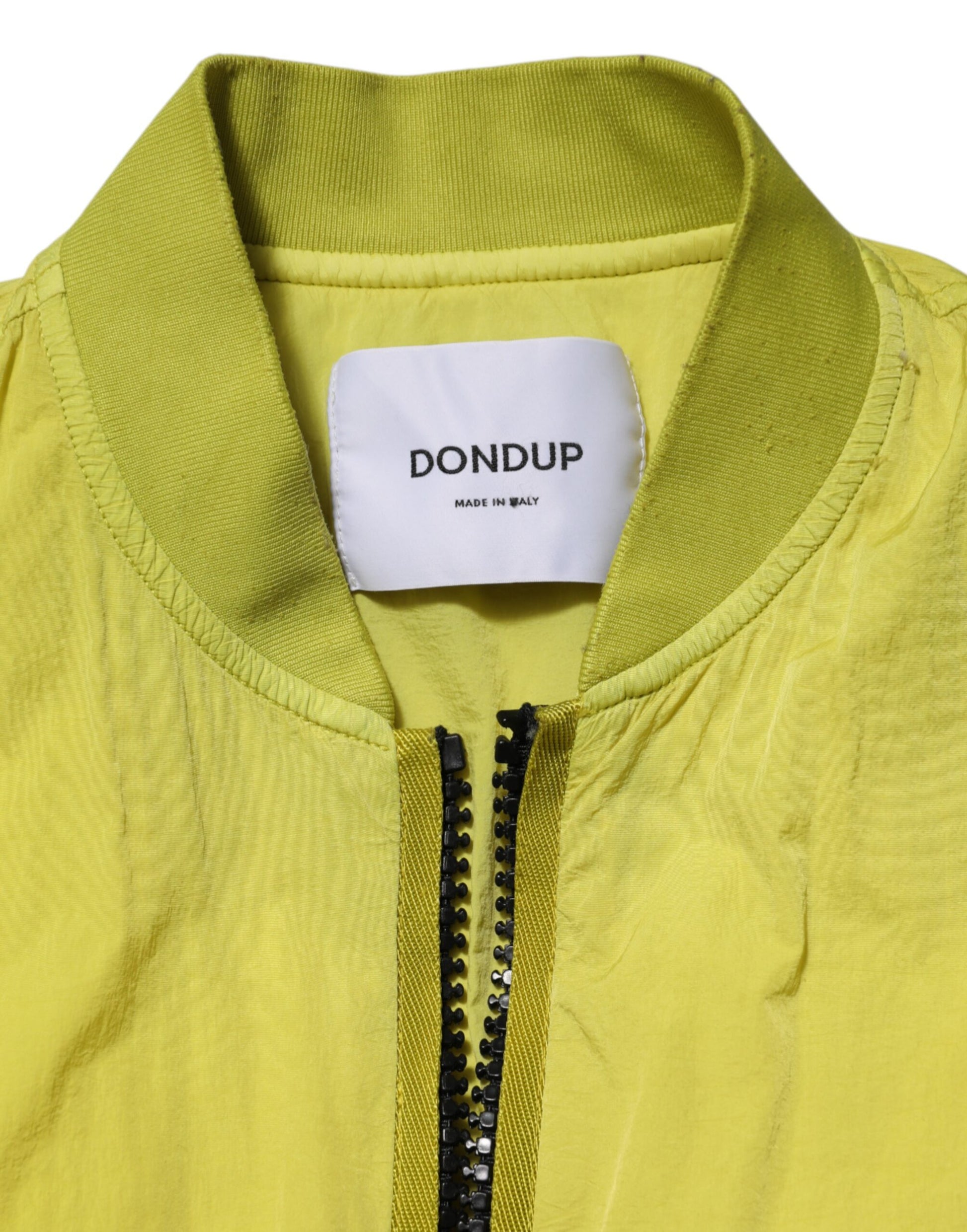 Dondup Yellow Polyamide Zipper Bomber Women’s Jacket