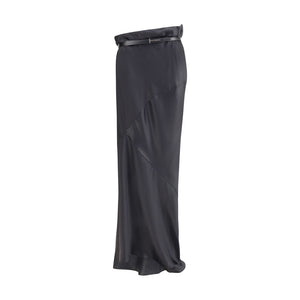 SILK SATIN LONG SKIRT