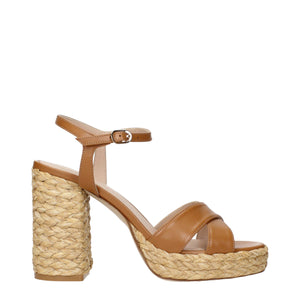 Brown Leather Platforms