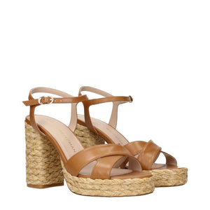 Brown Leather Platforms
