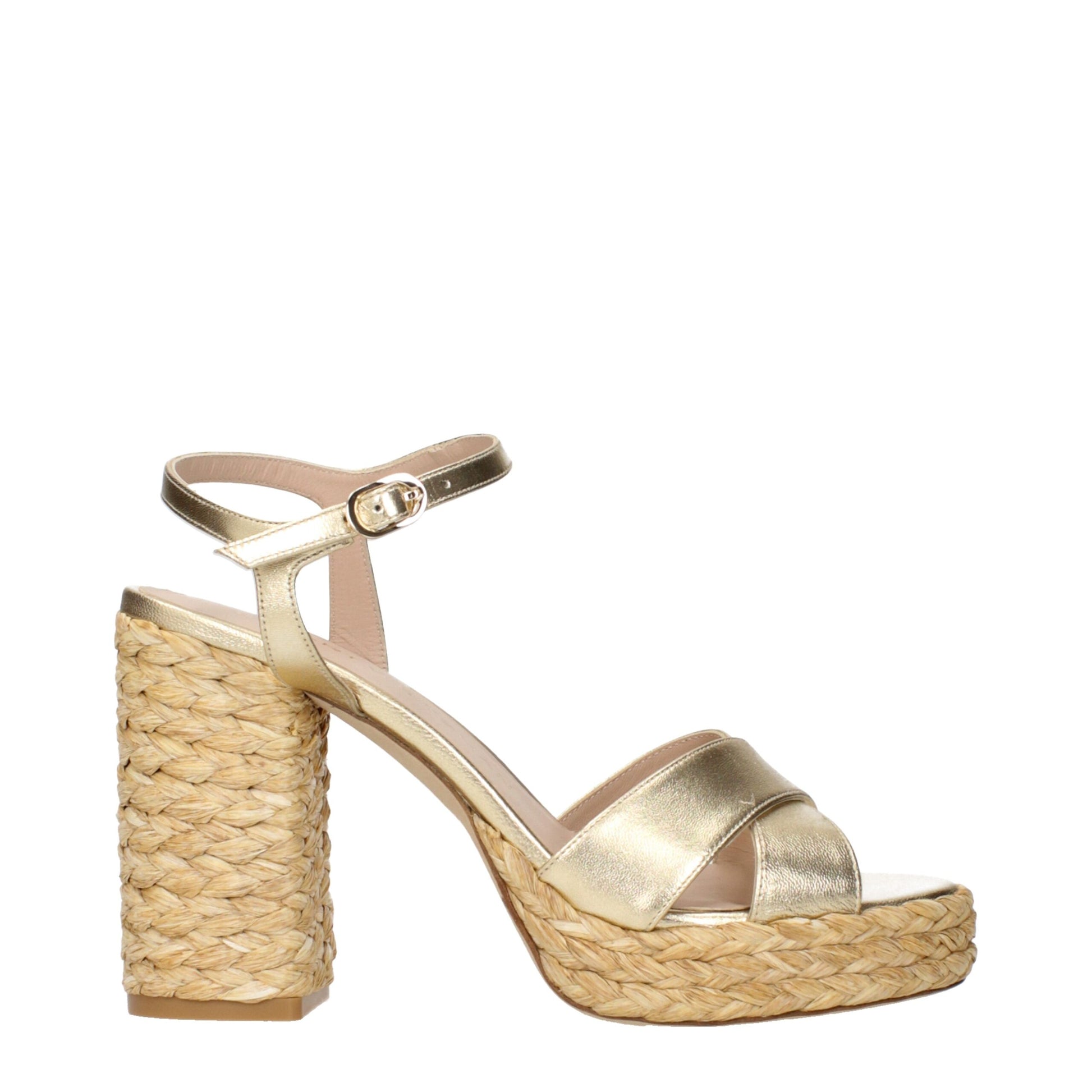 Gold Leather Platforms