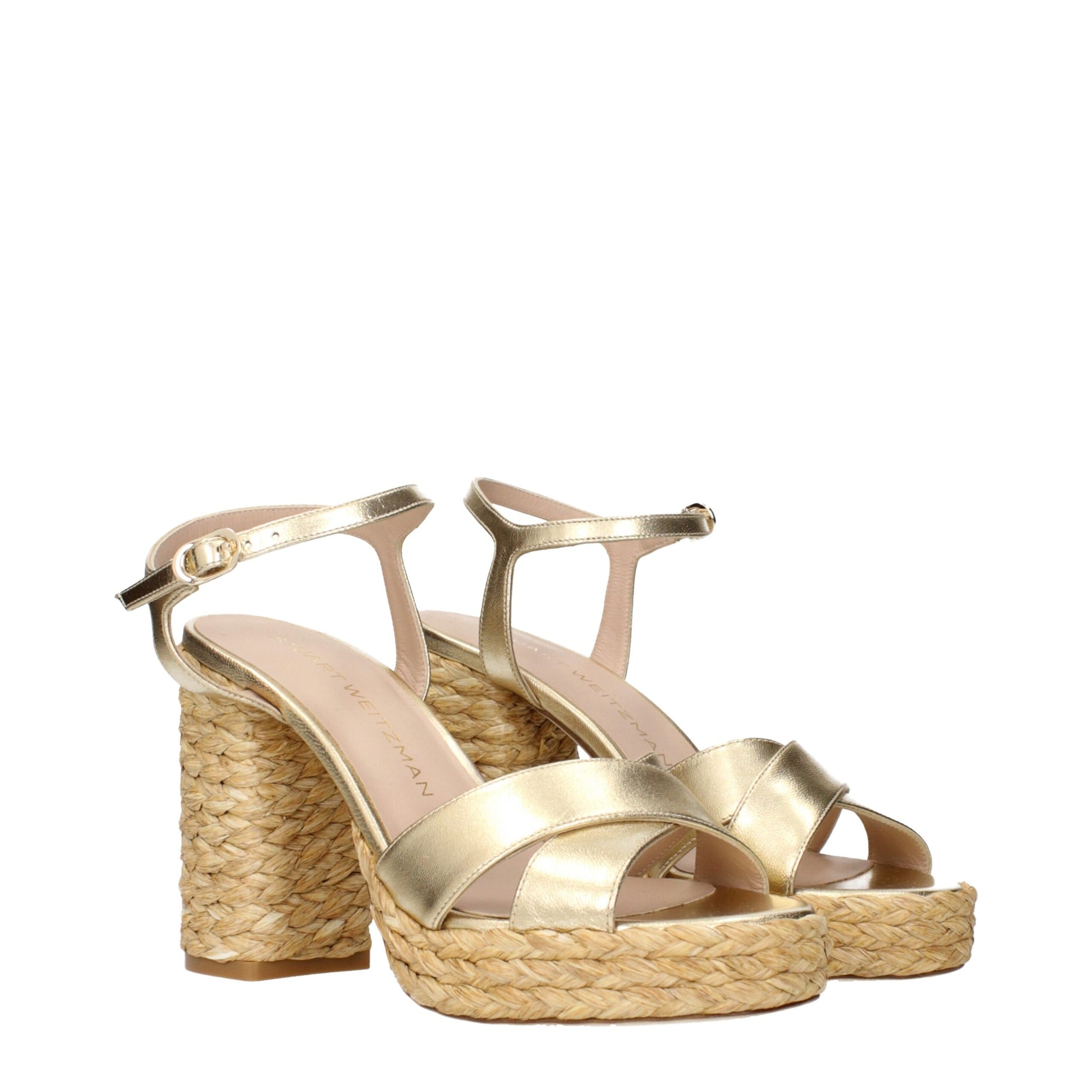 Gold Leather Platforms