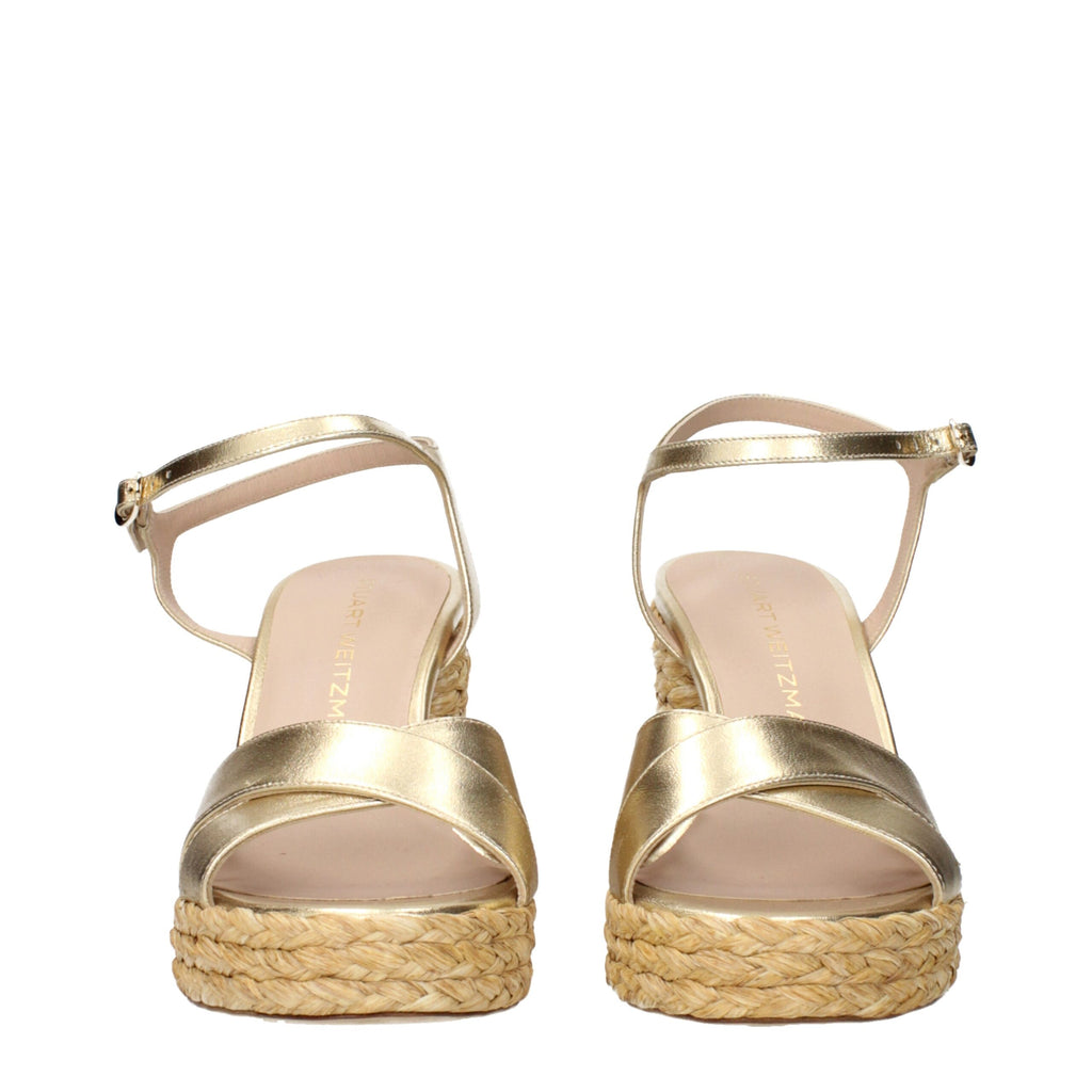 Gold Leather Platforms