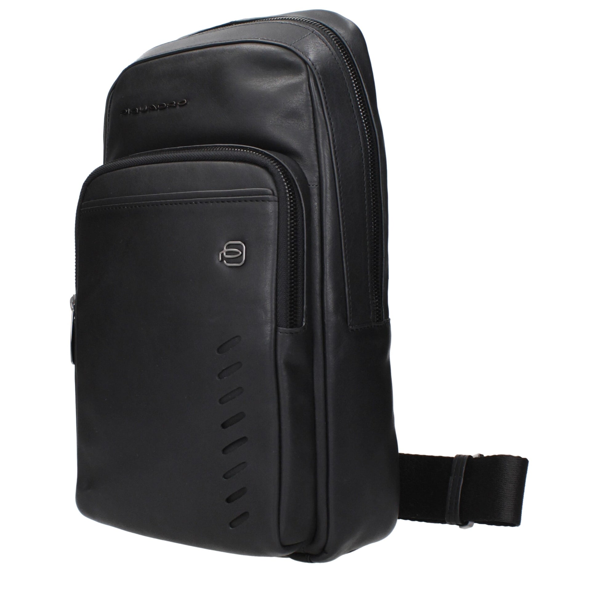 Piquadro Black Leather Crossbody Bag